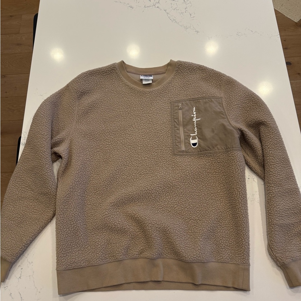 Champion Men's Beige Crewneck Sweater